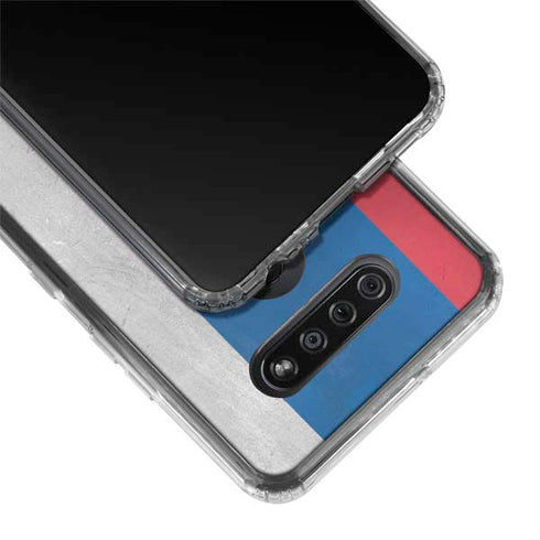 Slovakia Flag Distressed LG K51/Q51 Clear Case